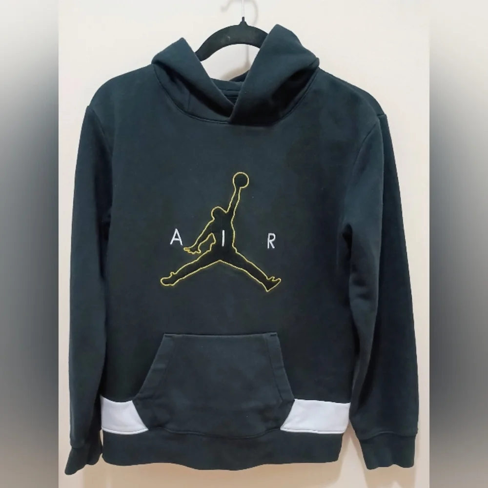 Jordan Black Hoodie with Gold Logo Size XL (Boy)✨
